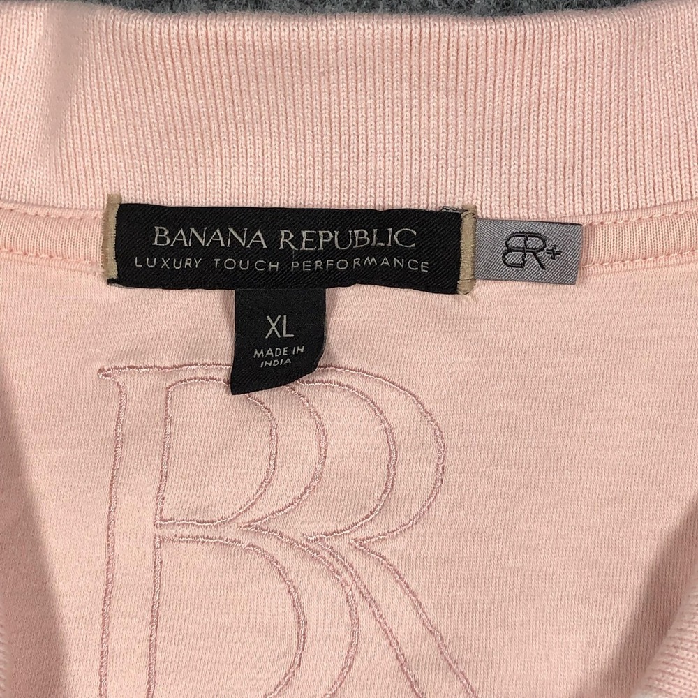 Banana Republic Polo Shirt Mens XL Pink Luxury Touch Performance Cotton Casual - Picture 6 of 15
